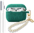 Flower Engraved Case for Airpods Pro 2nd/1st Generation Case with Cleaner Kit, Silicone Airpod Pro Protective Cover with Luxury Pearl Keychain for...