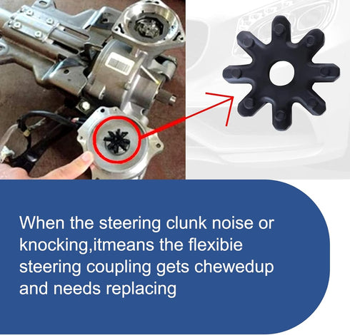 4 PCS Car Steering Wheel Gear Sleeve, Flexible Steering Coupling, Repair Replacement Accessories, Compatible with Hyundai Elantra, Hyundai Veloste...