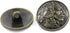 Bezelry 12 Pieces Indian Head Coin Style Metal Shank Buttons. 21mm (13/16 inch) (Antique Brass)...
