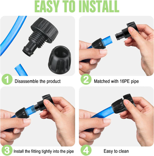 12 Pcs 1/2 Inch Garden Hose Adapter 3/4" to 1/2" Drip Irrigation Tubing Faucet Adapter Drip Irrigation Parts Faucet to Hose Adapter for Garden 3/4...