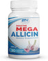 100% Pure Stabilized Allicin from Garlic Odor-Controlled | 180,000mcg (180mg) Vegetarian (vCAPS) Non-GMO, Gluten-Free | Derived from Allium Sativu...