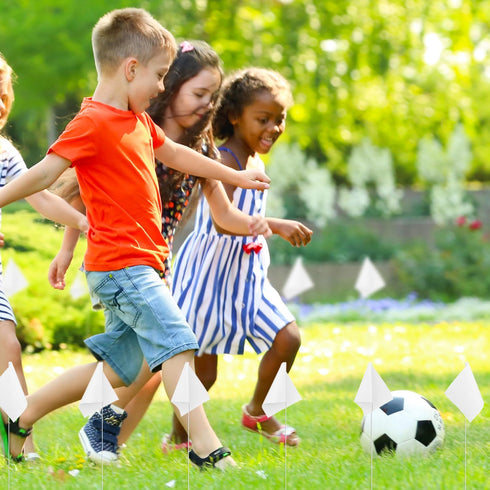 Zozen Marking Flags, White Yard Flgas, 50Pack | 15x4x5 Inch, Marker Flags, Lawn Flags Markers, Irrigation Flags, Landscape Flags, Sprinkler Flags,...