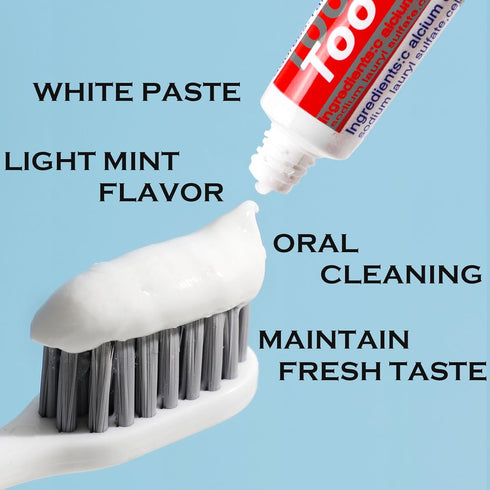 100 Tubes Bulk Travel Size Toothpaste,Extra Small 0.35oz Small Toothpaste Travel Size Bulk 0.8x3.5 inches Peppermint Mini Disposable Toothpaste fo...