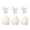 Ercadio Silver Sweet 16 Cupcake Toppers Glitter Age Sixteen Cupcake Picks 16th Birthday Party Cake Decorations Supplies 24 PCS...