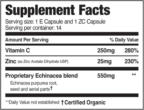 EZC Pak 5-Day Tapered Immune Support Booster - Vitamin Immune Support Supplement, Echinacea, Zinc Vitamin C, Vitamins for Immune System Support, I...
