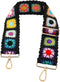 Framendino, Crochet Flower Purse Straps Replacement Crossbody for Handbags Black Adjustable Flower Bag Strap 2 Inch Wide Adjustable Bag Strap...