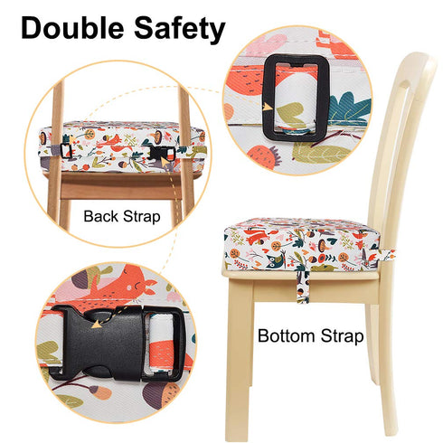 Dining Chair Heightening Cushion Portable Dismountable Adjustable Highchair Booster for Baby Toddler Kids Infant Washable Thick Chair Seat Pad Mat...