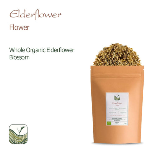 Organic Elderflower Tea Herbal - Elder Flower Blossom - Sambacus Blossoms - Elder Flowers Elderflowers Dried Organic Dried Elderflower Elder Flowe...