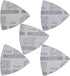 100 Pcs 3-1/2 Inch 90mm Triangular 60/80 /100/120 /240 Grits Hook & Loop Multitool Sandpaper for Wood Sanding Contains 20 of Each Fit 3.5 Inch Osc...