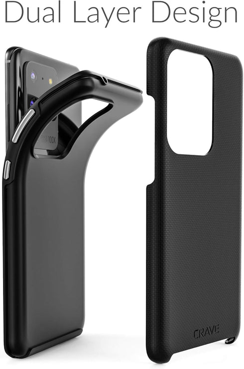 Crave Dual Guard for Samsung Galaxy S20 Ultra Case, Shockproof Protection Dual Layer Case for Samsung Galaxy S20 Ultra, S20 Ultra 5G - Black...