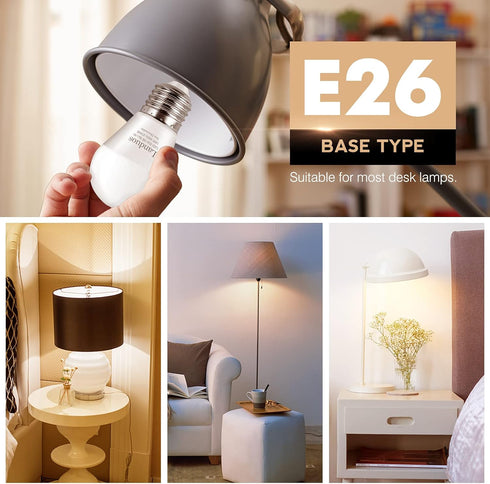 LED Bulb 3W 25 Watt Equivalent, Night Stand Bulb Table Lamp Bulb A15 Light Bulbs Warm White 2700K LED Energy Saving E26 Medium Screw Base for Home...