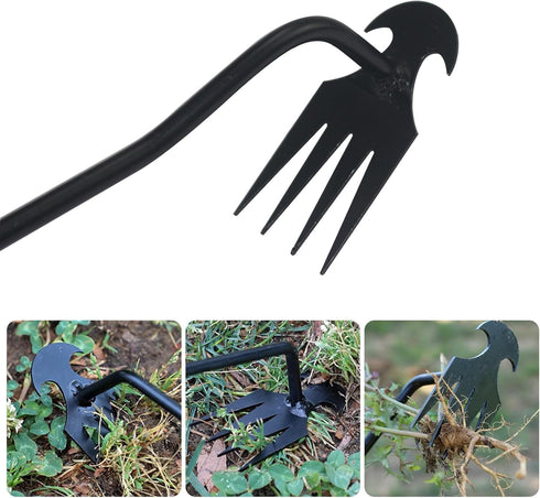 2 Pieces Weed Puller Tools Weeding Artifact Uprooting Weeding Tool Gardening Hand Weeder Tools 4 Teethes Dual Purpose Manual Weeders Hand Weeder T...