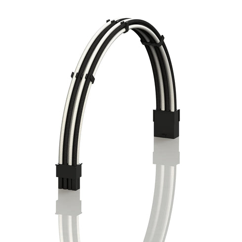 LINKUP - AVA 30cm PCI-E 8P(6+2) GPU PSU Power Supply Braided Sleeved Custom Mod PC Extension Cable w/Combs | Strong & Stiff Design | Single Pack |...
