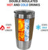 Leather-Wrapped Electric Guitar Tumbler – Stainless Insulated Travel Mug – Gift for Rock Musicians & Music Fans...