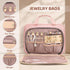 8L Travel Toiletry Bag with Jewelry Organizer for Women - 2.1 GAL Water-resistant Makeup Cosmetic Bag With Hanging Hook for Accessories Shampoo Fu...