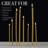 Danilovo Pure Beeswax Candles - Honey-Scented, Decorative Thin Taper Candles - Ideal for Birthday Decoration or Church Prayers - Drip Free, Tall &...
