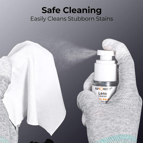 K&F Concept 15-in-1 Camera Lens Cleaning Kit with Camera Blower, Glasses Wipes*10, Cleaning Liquid, Microfiber Cleaning cloth*2, Lens Cleaning Pen...