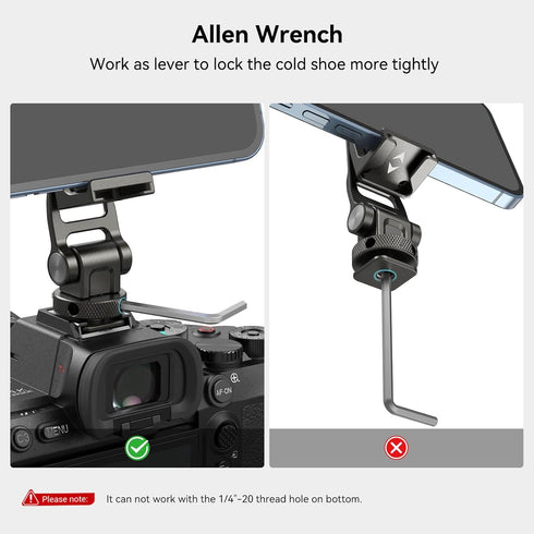 SmallRig Multifunctional Universal Cell Phone Mount Adapter, Phone Tripod Mount with Cold Shoe, Phone Holder for iPhone 15 14 13 12 11, Fits for T...