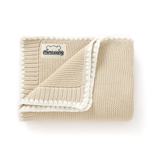 mimixiong Cotton Baby Blanket Gender Neutral Nursery Swaddling Blanket for Shower Gift Registry for Baby Camel 40 x30 Inch...