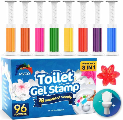 -96 Flowers- Flower Toilet Gel Stamp | Toilet Scent Fresheners | Toilet Fresheners Gel Toilet (Mix Scent)...