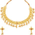 Traditional Indian Temple Gold Jewelry Necklace Set 22K with Earrings for Women & Girls (SJ_2682)...