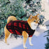 4 Pieces Buffalo Plaid Dog Sweaters with Leash Ring Soft Fleece Vest Dog Pullover Warm Jacket Pet Dog Clothes Winter Dog Outfits for Small Puppy C...