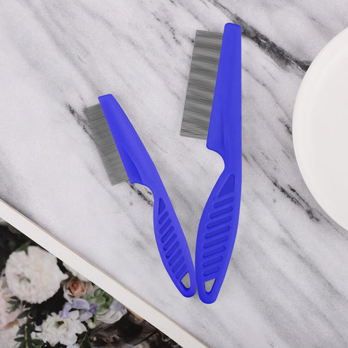 2 Packs Pet Hair Comb, 2 in 1 New Pet Comb Multifunctional Pet Hair Comb Pet Hair Comb Flea and Tear Stain Removal Pet Comb for Grooming and Dehai...