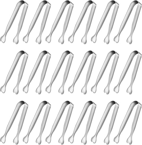 Mini Serving Tongs, Anytrp 18-Packs Stainless Steel Sugar Tongs, 4.3inch Ice Tongs Kitchen Appetizers Tongs for Coffee Bar, Tea Party, Desserts Pa...