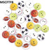 100 Pieces 3/4inch Ball Sports Painting Round Wood Buttons Football Baseball Soccer Volleyball Tennis 2 Holes Sewing Wooden Flatback Buttons for K...