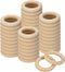 uxcell 50Pcs 55mm(2.2-inch) Natural Wood Rings, 10mm Thick Smooth Unfinished Wooden Circles for DIY Crafting, Knitting, Macrame, Pendant...