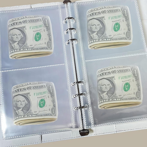 100 Envelopes Money Saving Challenge,Money Saving Binder,25 Sheets Replaceable Cash Envelopes Compatible with A5 Money Saving Challenge Book?A5 Bi...