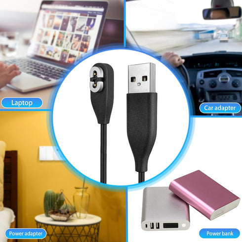 RUKUHOT 2 Pcs Replacement Charging Cable Flexible USB Cable with Magnetic Charger Connector Compatible with AfterShokz Aeropex/OpenComm & Shokz Op...
