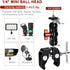 Super Clamp Camera Mount with Double Ball Head Adapter - Compatible with Canon Nikon DSLR, Gopro, LED Lights, Ronin-M/MX, Freefly MOVI - 360° Rota...