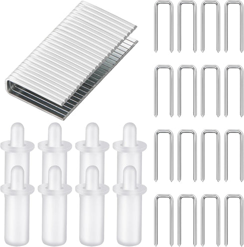 40 Pieces Plantation Shutter Repair Tool Set 20 Pcs Louvers Staples and 20Pcs Spring Loaded Shutter Pins Replacement Shutter Repair Kit for Shutte...