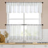 MRTREES Sheer 34 x 24 in Curtain Tiers Off White Bathroom Short Sheer Voile Cafe Rod Pocket 2 Panels Half Window Curtains...