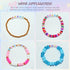 Amaney 1400 Pieces 4x7mm Alphabet Beads White Round Acrylic Colorful Letter Beads A-Z Heart Pattern Beads and Crystal Line for Jewelry Making Brac...