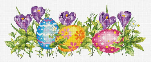 Luca-S Counted Cross Stitch kit Crocus, 33x13cm, DIY...