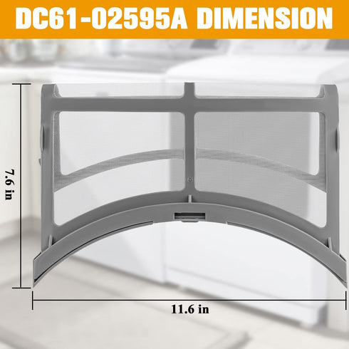 Improvedhand DC61-02595A Dryer Lint Trap Screen Replacement for Samsung Dryer, Replaces Part # 2069505, AP4578777, PS4206799, EAP4206799...