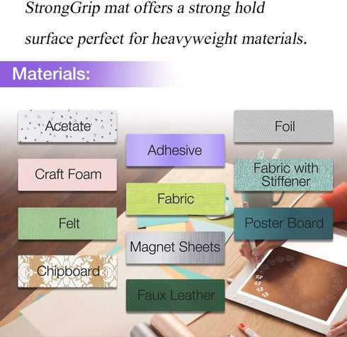 DOOHALO Cutting Mat Compatible with Cricut Joy Machine 3 Pack Replacement Adhesive Cut Mats (Green Purple Blue (Total 3 Small+3 Big Mats), 4.5"X12...