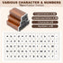 UCEC Letter Stamps, 70pcs Alphabet Stamps for Clay, Wooden Rubber Letter Number and Symbol Stamp Set for Scrapbooking Supplies DIY Craft Card Maki...