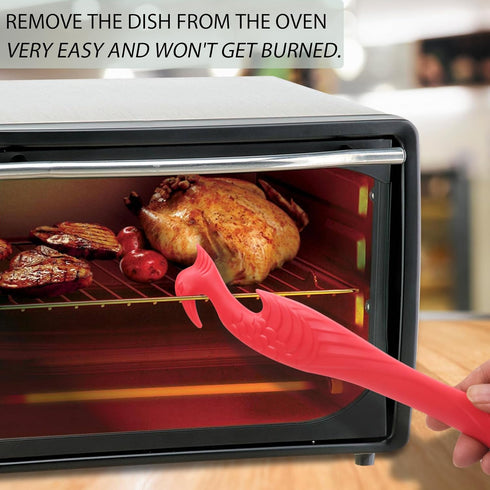 Oven Rack Push Pull Tool 2-Pack oven rack puller push pull stick tool(11 Inch), oven rack pullers with longer handle suitable for oven, toaster ov...