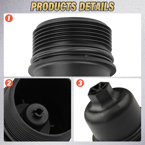 Oil Filter Cap Fit for Jeep/Dodge/Chrysler/Volkswagen # 68079747AB, 917-050...