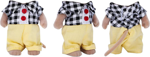E-TING Family Set, Sweet Mother-Daughter Cool Father-Son Family Dress Up Set for 3-Inch and 2.25-inch Figure Town Series...