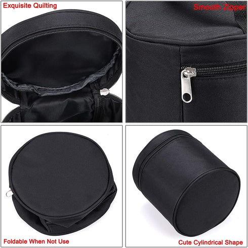 BTSKY Multifunction Marker Case - Zippered Canvas Pen Bag Pencil Organizer Stationary Storage for 80 Markers, Black (NO Compartments Inside)...