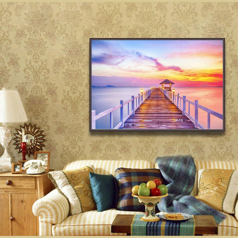 5D Diamond Art Painting Kit?Wall Stickers for Living Room Decoration? Bridge(14X18inch/35X45CM)......