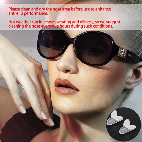 Eyeglass Nose Pads, Adhesive Anti-Slip Nose Pads, Soft Silicone Nose Pad Cushion for Glasses, Eyeglasses, Sunglasses, 12 Pairs(Clear)...