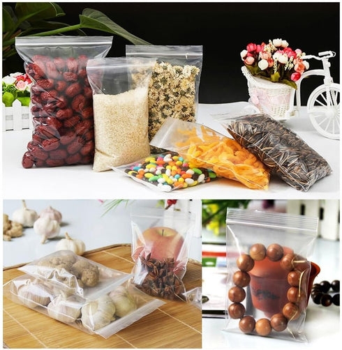 Small Plastic Bags for Jewelry 3 Sizes 300pcs Resealable Zip Bags Clear Zipper Baggies 2 Mil for Beads Board Games Pill Storage 2.4 x 3.5/3.5 x 5/...