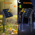 QITONG White Solar Fairy Lights Outdoor Waterproof, 2 Pack Each 33ft 100 LED Solar String Lights, 8 Modes Silver Wire Solar Christmas Twinkle Ligh...