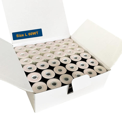 HimaPro 144 Prewound Bobbins for Embroidery Machines Size L (SA155) Cardboard Sided Good for Brother, Babylock, Janome, Bernina, Husqvarna, Pfaff ...