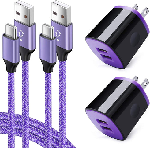 Fast Charger for Samsung Galaxy S24/S23/S23+/S22/S21/S21+/S21 Ultra/Note 20 Ultra/S20 FE 5G/S10 A10E A50 A11 A21 A51 A71 A9 A20 A14 A15, LG G9 Sty...